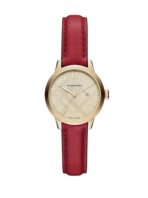 burberry watch red band|Burberry watch bands men's.